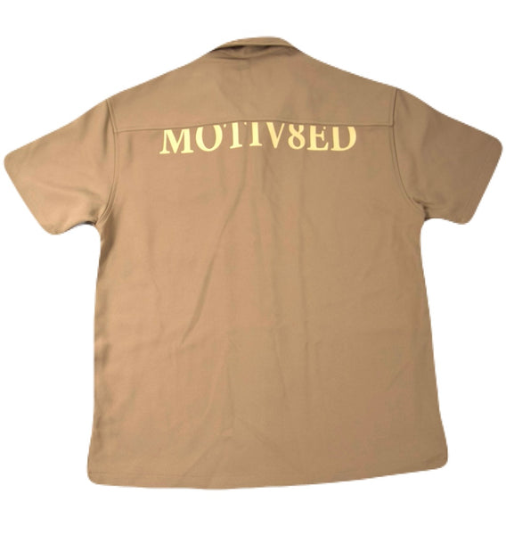 MTV8D Bowling Shirt - Brown - Get Motivated Clothing