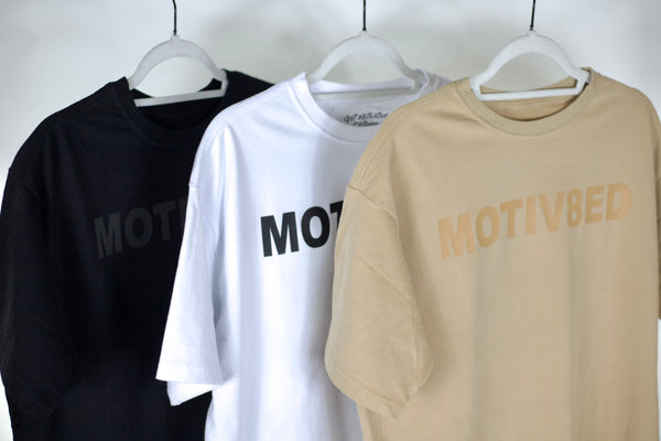 MOTIV8ED Heavyweight T - White - Get Motivated Clothing