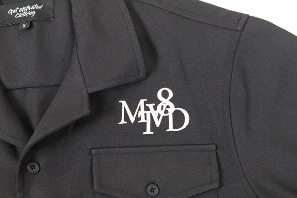 MTV8D Bowling Shirt - Black - Get Motivated Clothing