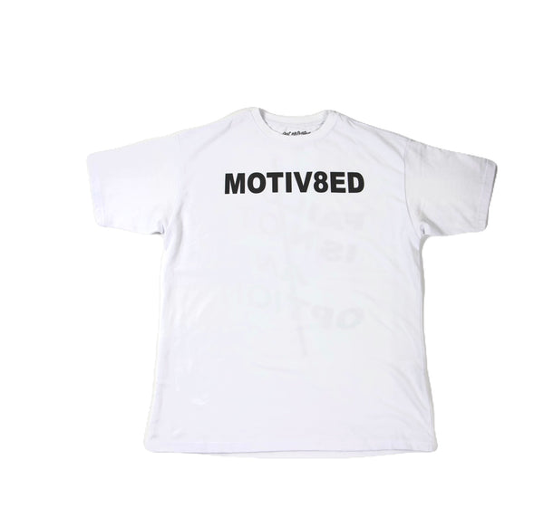 MOTIV8ED Heavyweight T - White - Get Motivated Clothing