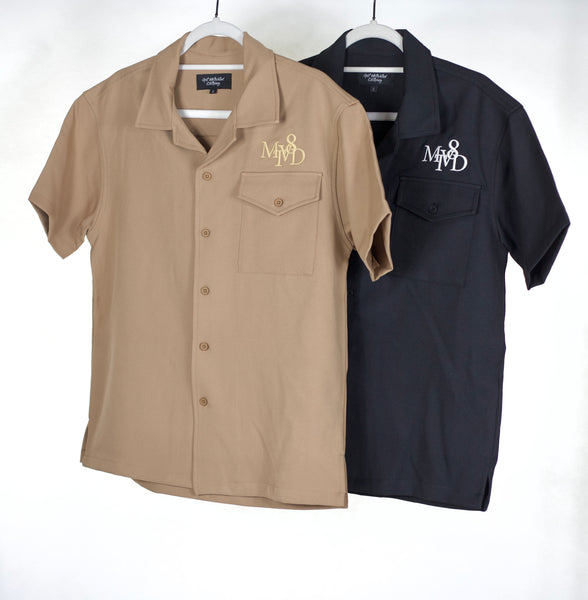 MTV8D Bowling Shirt - Brown - Get Motivated Clothing