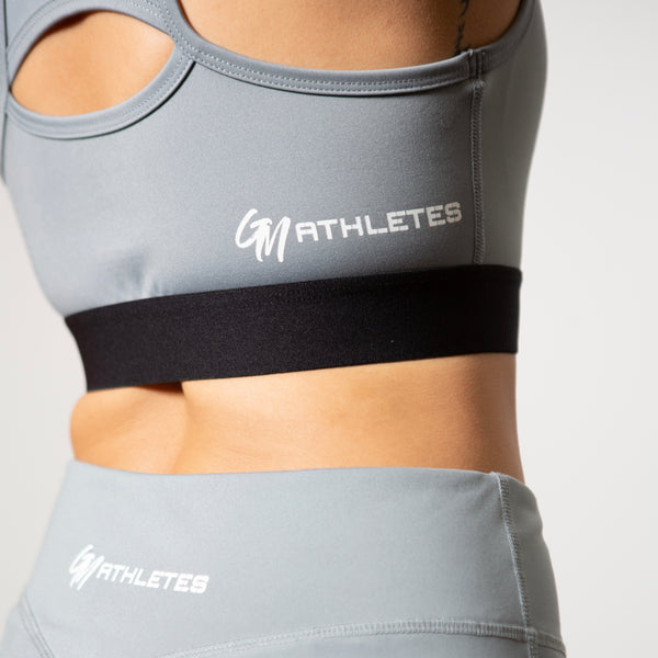 Sports Bra - Silver / Black - Get Motivated Clothing