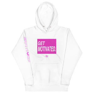 Women's Hoodie -  White / Pink - Get Motivated Clothing