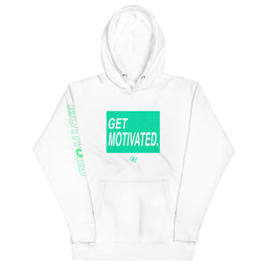 Women's Hoodie -  White / Mint - Get Motivated Clothing